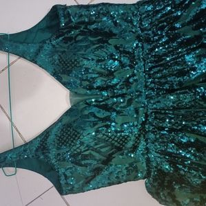 Emerald green dress